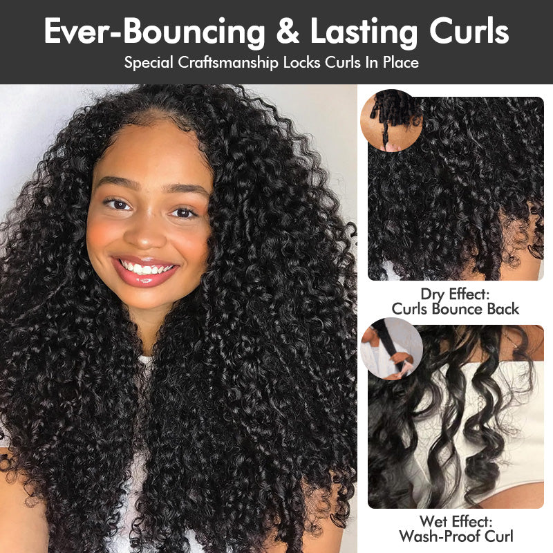 Allove Premium Burmese Curly Human Hair 13x4/5x5 HD Lace Front Wig with Bleached Knots Glueless Wear & Go - AlloveHair