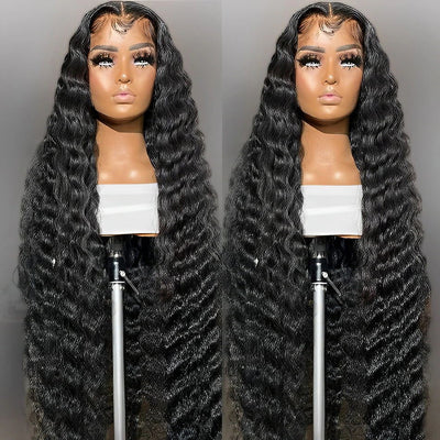 HD Invisible Glueless Full Lace Wig Loose Deep Wave Human Hair Wigs