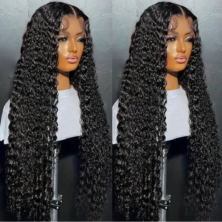 6x6 HD Transparent Lace Closure Kinky Curly Human Hair Wig with Pre Plucked