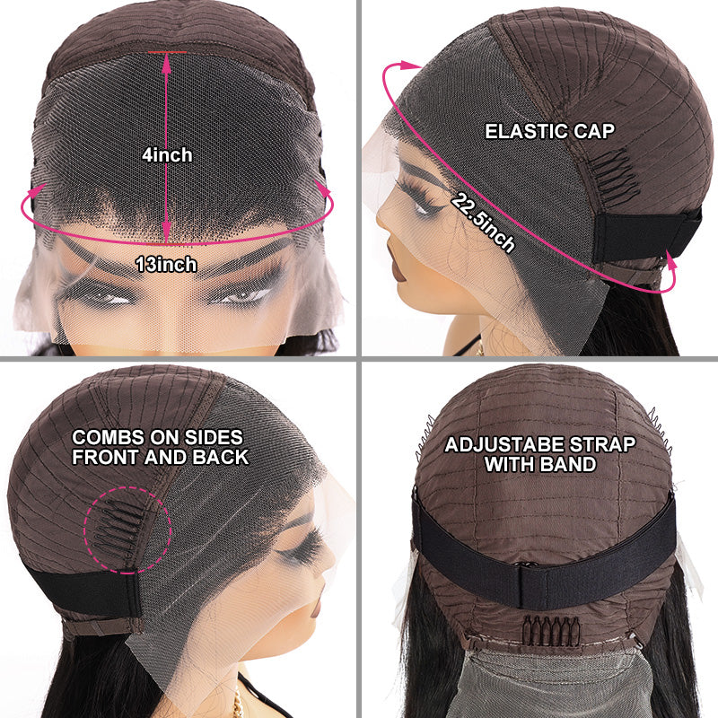 Ultimate 13x4 HD Lace Front Wig | Silky Straight Human Hair | Adjustable Straps | Natural Looking - AlloveHair