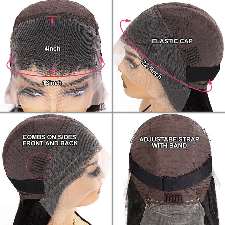 Ultimate 13x4 HD Lace Front Wig | Silky Straight Human Hair | Adjustable Straps | Natural Looking - AlloveHair