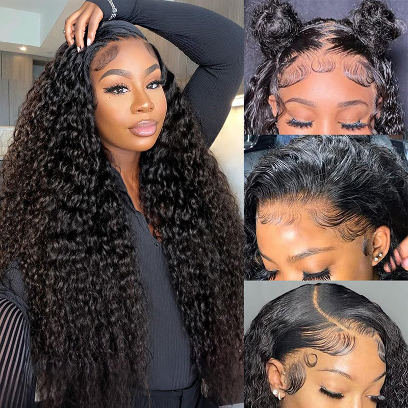 250% Density 30 40 Inch Water Wave Wigs 13x4 13x6 7x6 HD Lace Front Wigs Wet And Wavy Human Virgin Hair - AlloveHair
