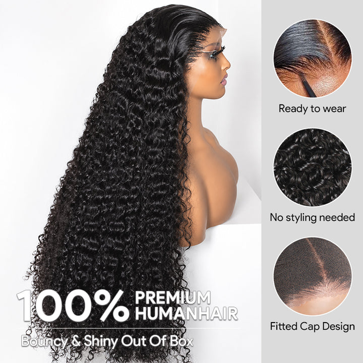 40 Inch Long Water Wave 5x5 13x4 HD Glueless Wigs 250% Density Wet And Wavy Human Hair Full Frontal Wigs for Women