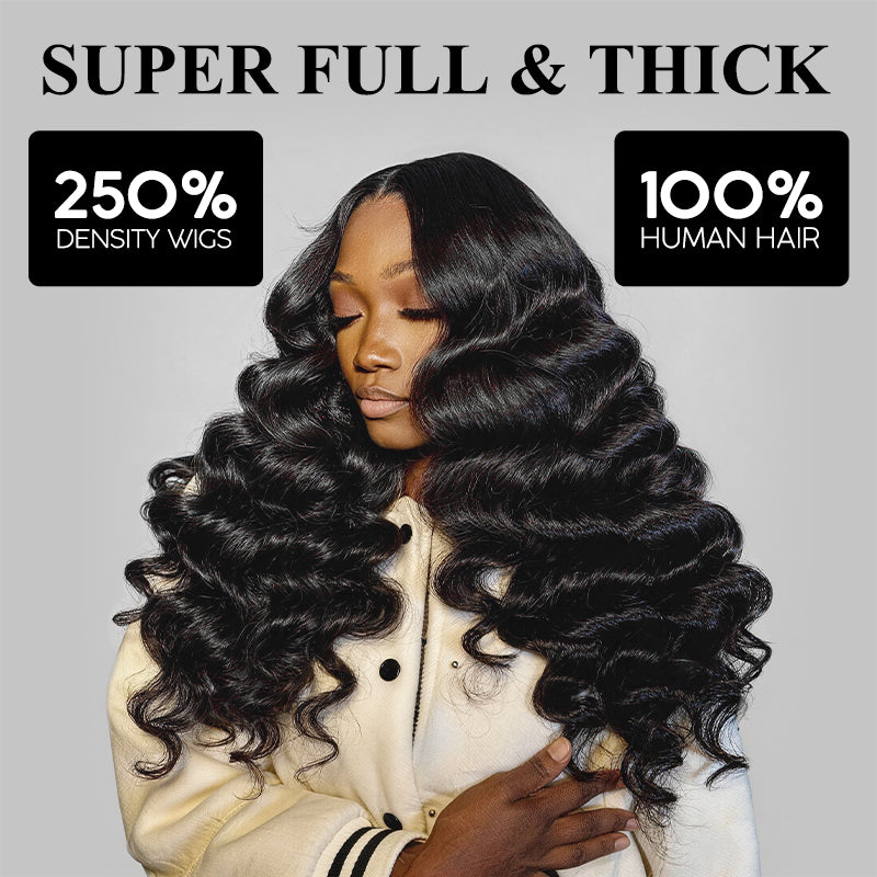 250% Density 30 Inch Loose Deep Wave 13x4 13x6 Lace Front Wig Natural Looking Versatile Style 100% Human Hair Wig - AlloveHair