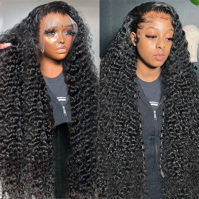 Curly Human Hair Wigs 30Inch 13x4 HD Lace Frontal Wigs Pre Plucked Ready To Wear