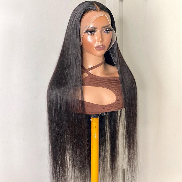 Long 40Inch 13x4 Undetectable HD Glueless Lace Front Wig Brazilian Straight Human Hair Lace Wigs
