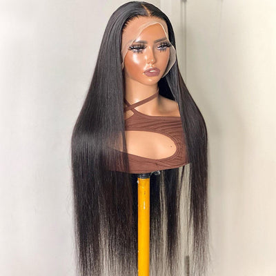 Long 40Inch 13x4 Undetectable HD Glueless Lace Front Wig Brazilian Straight Human Hair Lace Wigs