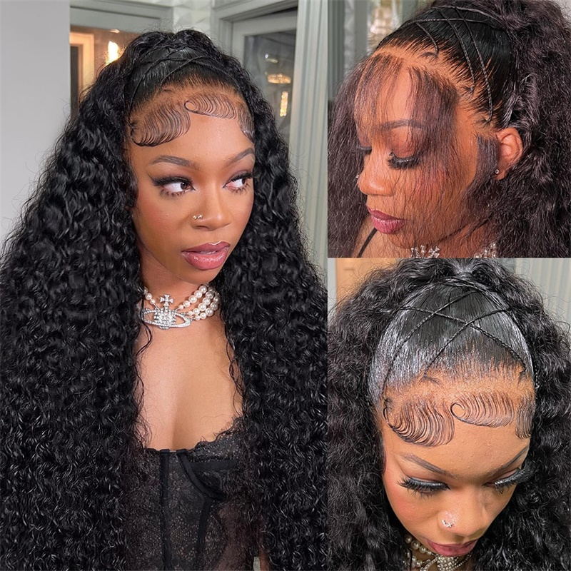 Pre Cut Lace Wig | Deep Wave 13*4 HD Lace Front Wigs 180% Density Ready To Go
