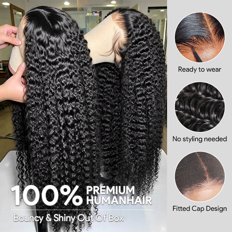 250 Density 30 38 Inch Long 5x5 13x4 Deep Wave Lace Front Wigs Human Hair Deep Part Curly Lace Wigs with Pre Plucked