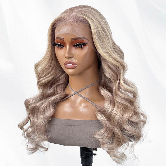 #P10/613 Highlight Blonde 13*4 Hd Lace Front Wig Body Wave Hair 13x6 Wear & Go Glueless Wigs