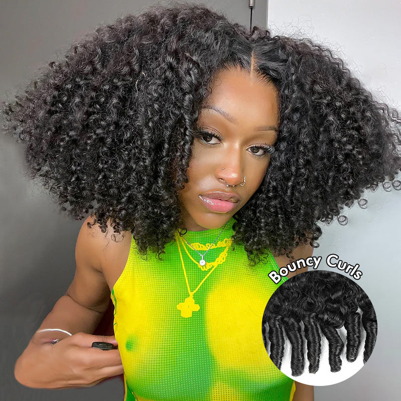Allove Premium Burmese Curly Human Hair 13x4/5x5 HD Lace Front Wig with Bleached Knots Glueless Wear & Go - AlloveHair