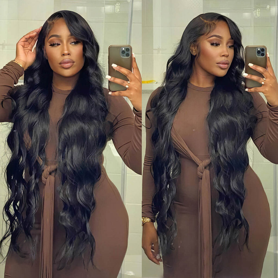 Allove 13x6  HD Ready To Wear Glueless Lace Front Body Wave Human Hair Affordable Wig