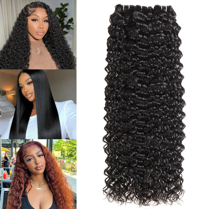 30-38 Inch Long & Thick Water Wave Hair Bundles Super Voluminous Human Hair Weave - AlloveHair