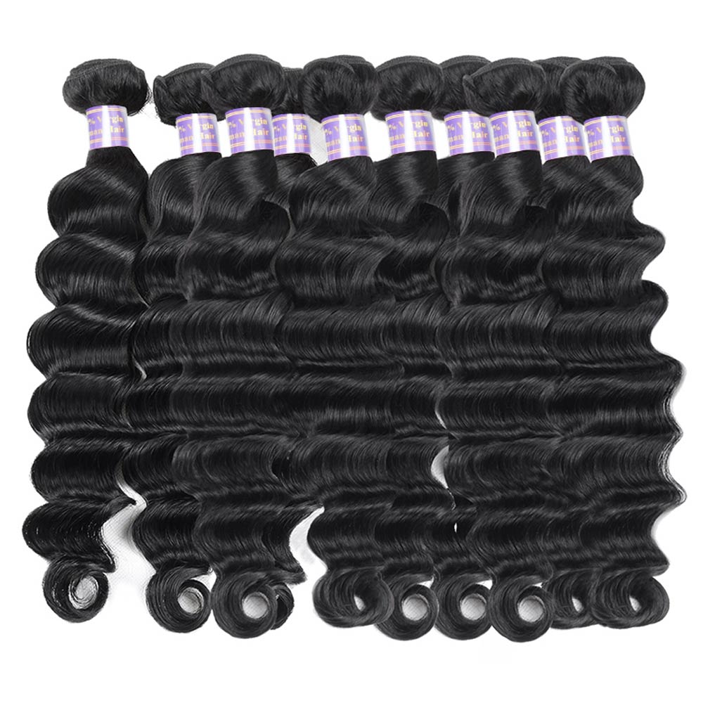 Allove Hair 8A Virgin Loose Deep Wave Human Hair Wholesale 10 Bundles - AlloveHair