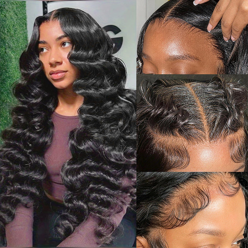 250% Density 30 Inch Loose Deep Wave 13x4 13x6 Lace Front Wig Natural Looking Versatile Style 100% Human Hair Wig - AlloveHair
