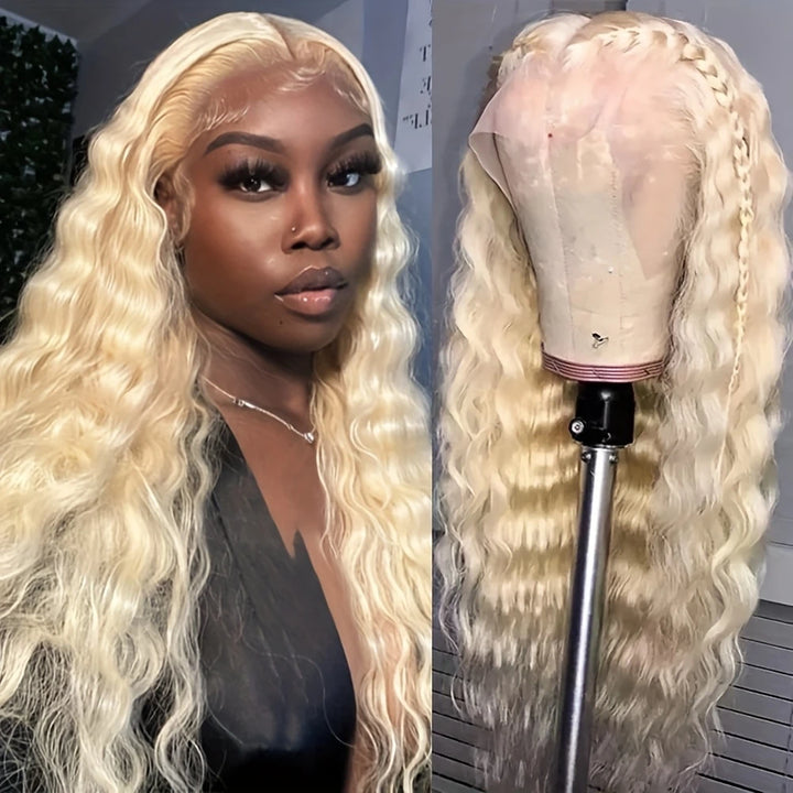[ Lowest Price - No Code Needed] #613 Blonde 13x4/13x6 Full Lace Front Straight Hair / Body Wave Human Hair Wigs