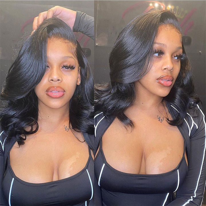 Short Body Wave Glueless Bob Wig 13x1/4x4/13x4 Lace Front Human Hair