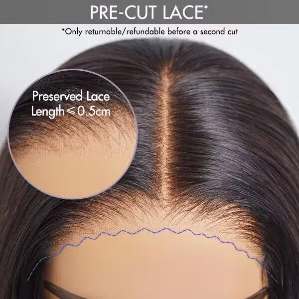 Pre Cut Wear & Go Lace Wig | Affordable Silky Straight 13*4 Human Hair HD Lace Front Wigs 180% Density
