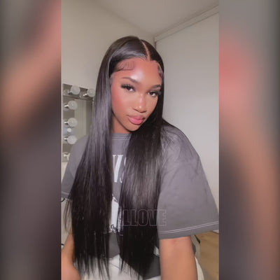 Overnight Shipping Straight 13x4 Lace Front Human Hair Wigs For Women Transparent Glueless Lace Wigs