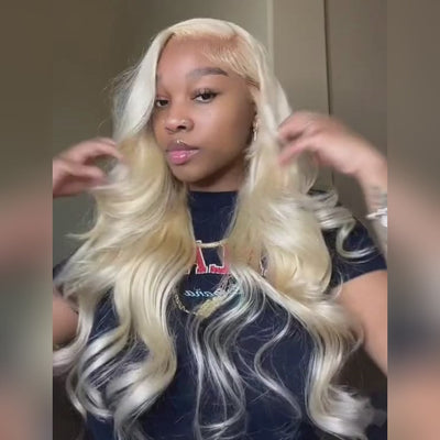 613 Blonde Body Wave 13x4 HD Transparent Lace Front Wig Pre Plucked PPB Glueless Wear & Go Wig