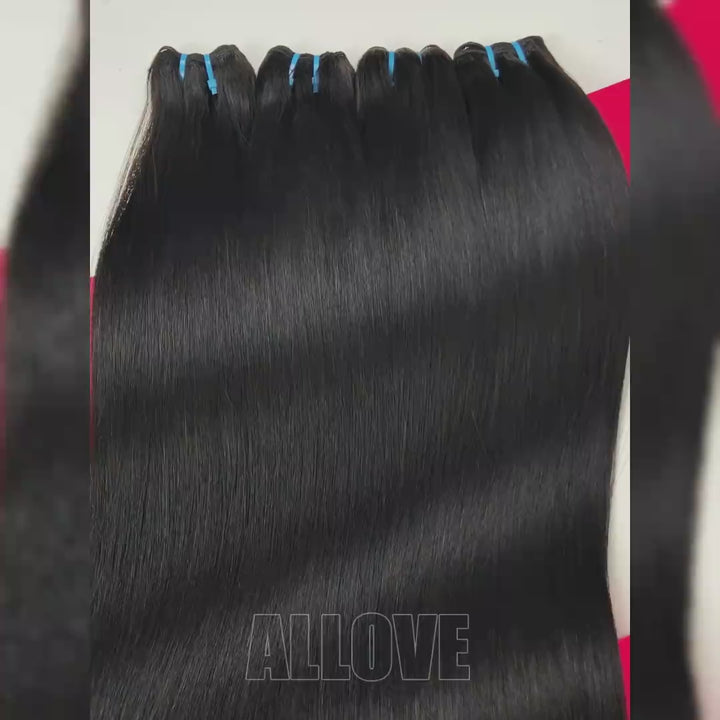 100A Super Double Drawn Straight Hair Bundles Full to Ends 100% Unprocessed Vietnamese Hair