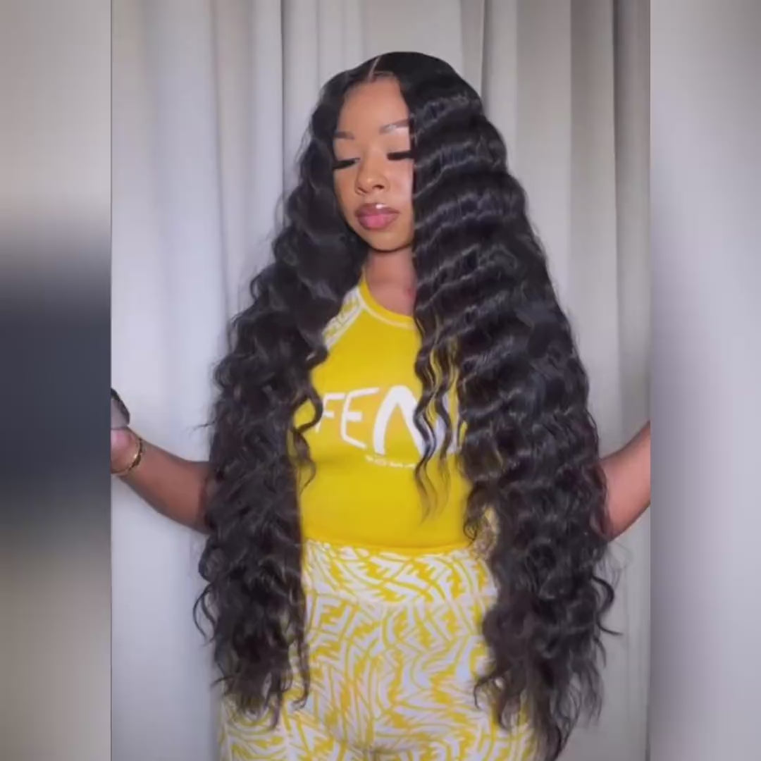 Allove Hair Malaysian Loose Deep Wave 4 Bundles Virgin Human Hair