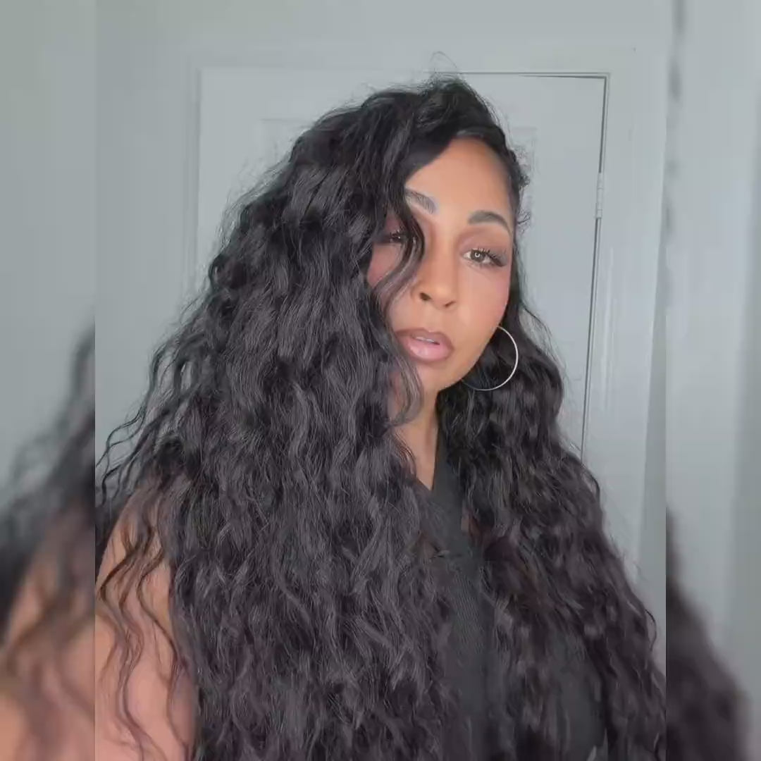 Pre-Separated Loose Deep Wave Crochet Human Hair 20 Inch for Boho Braid Styles Lightweight Machine Made Feather Crochet Human Hair Extension