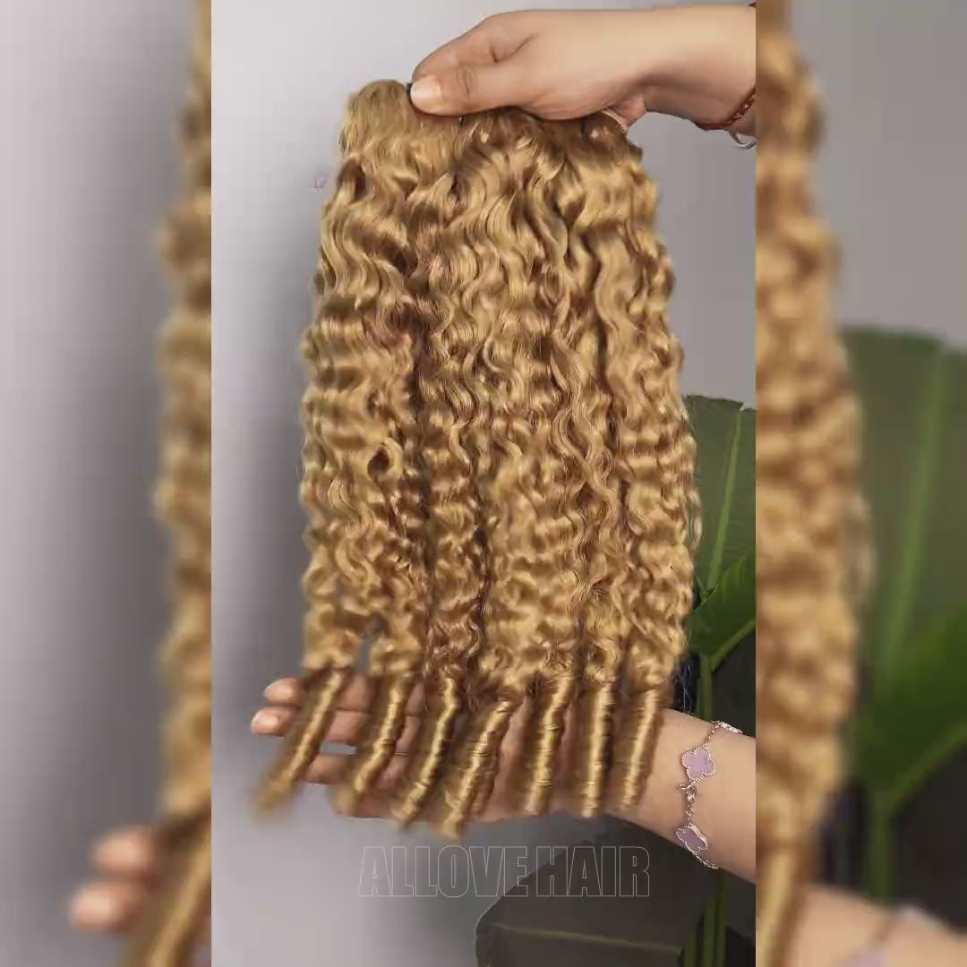 [Ship in 12Hours] Allove Burmese Curly Bundles #27 Color Tangle Free Virgin Hair Weave