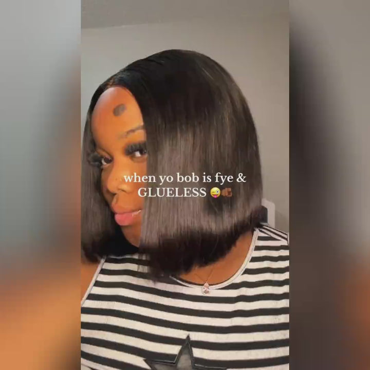 Bleached Knots Ready To Wear Wig | Body Wave Human Hair 5x5 Lace Closure Glueless Bob Wigs