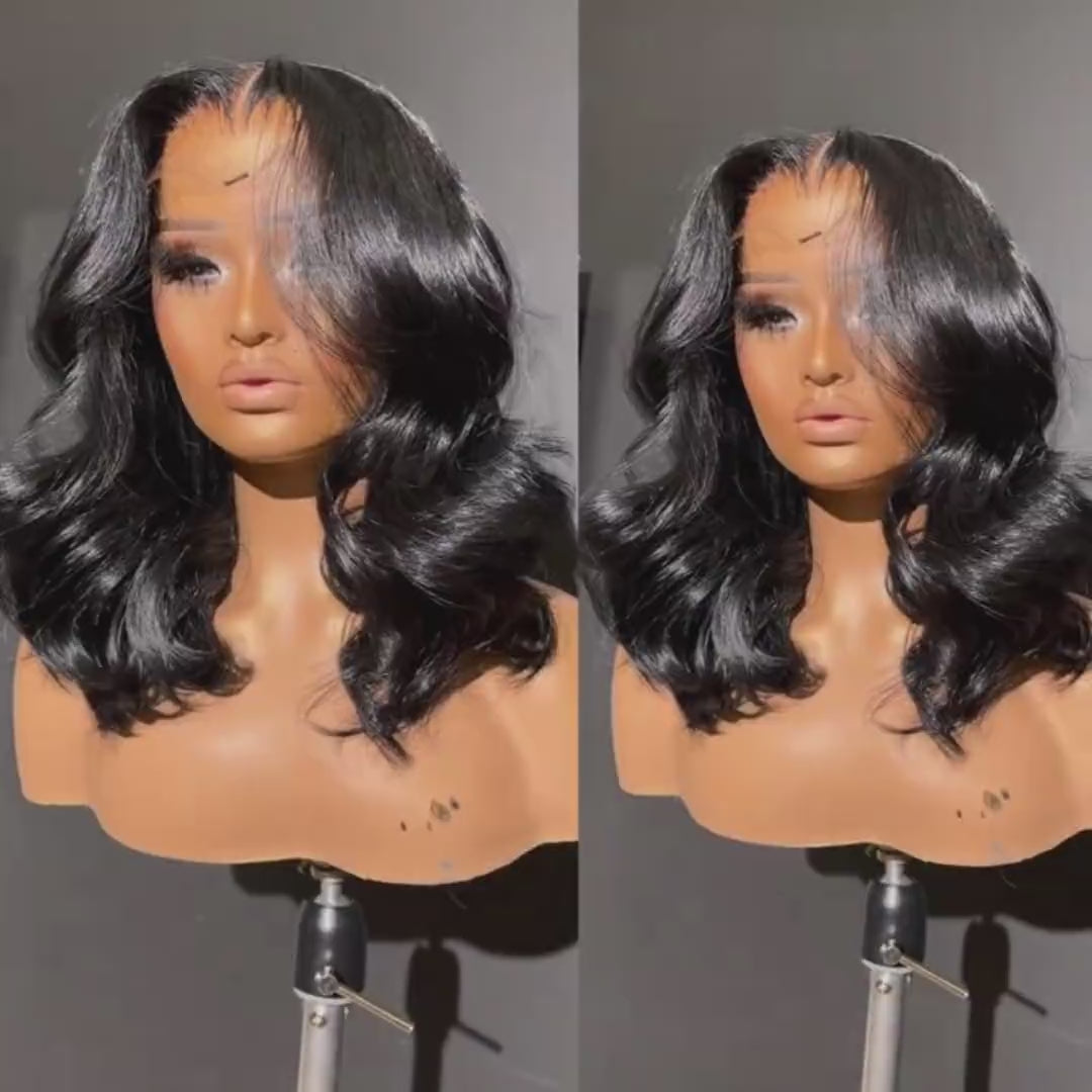 Short Body Wave Glueless Bob Wig 13x1/4x4/13x4 Lace Front Human Hair