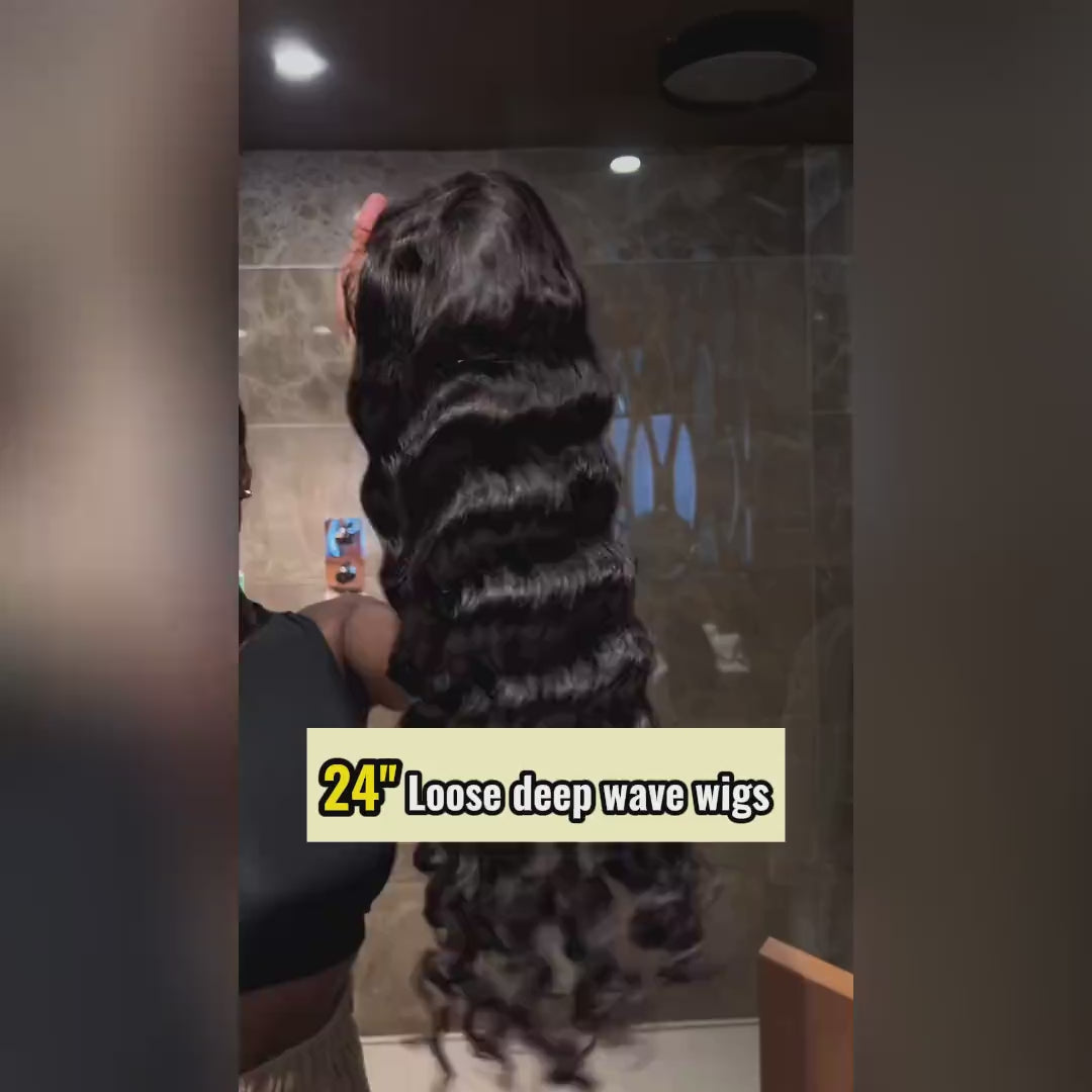 [50% OFF - No Code Needed] 200% Density Pre Cut Lace & Pre Plucked & Bleached Knots Ready To Wear 5x5 Lace Closure Wigs