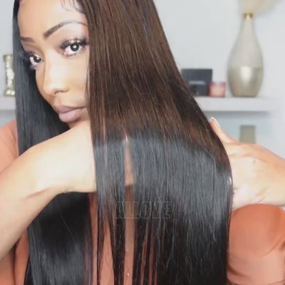 Long 40Inch 13x4 Undetectable HD Glueless Lace Front Wig Brazilian Straight Human Hair Lace Wigs