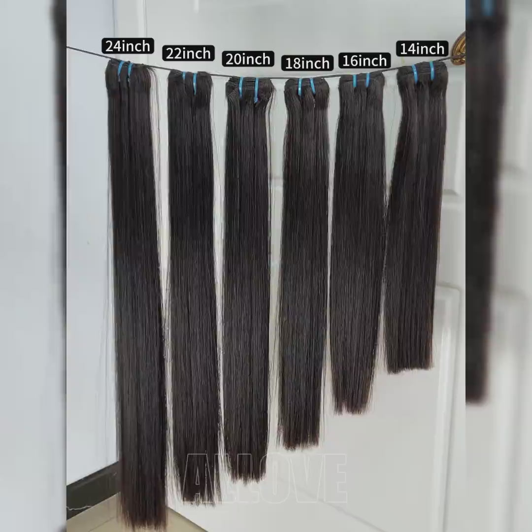 100A Super Double Drawn Straight Hair Bundles Full to Ends 100% Unprocessed Vietnamese Hair