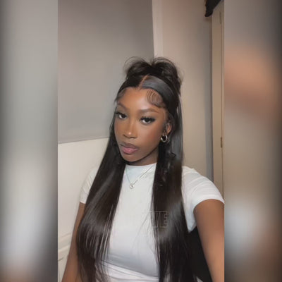 Pre Plucked Wear & Go Wig | 30'' Straight Hair 13x4 HD Lace Front Wig For Women