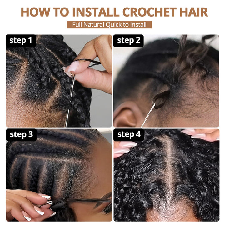Highlight P4/27 Burmese Curly Feather Crochet Human Hair With Miracle Knots Pre-Separated 100% Virgin Human Hair