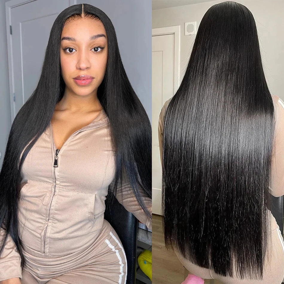 [Allove Bogo Free] 4x4 Body Wave/Straight Hair/Deep Wave/Water Wave Pre Cut Lace Closure Wear To Go Wigs 180% Density