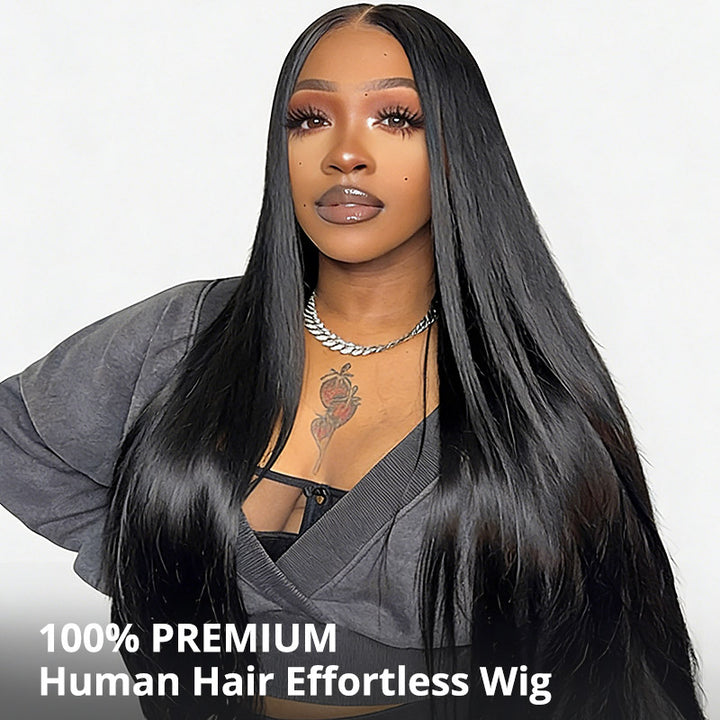 200% Density 5x5 Closure Wig Skin Melt HD Lace Straight Wig 100% Virgin Human Hair Wigs