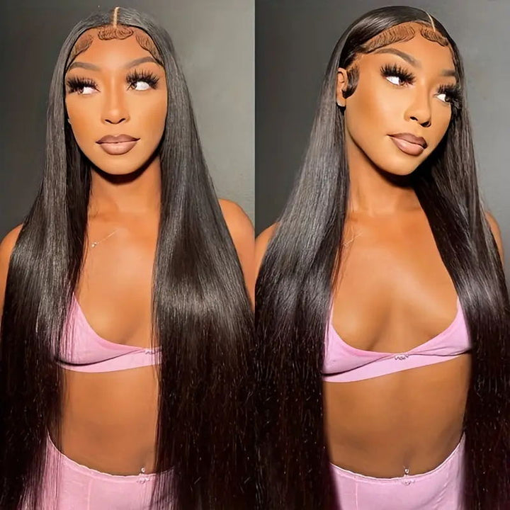Full Lace Human Hair Wigs HD Transparent Lace Frontal Wig Straight Lace Front Wig For Black Women