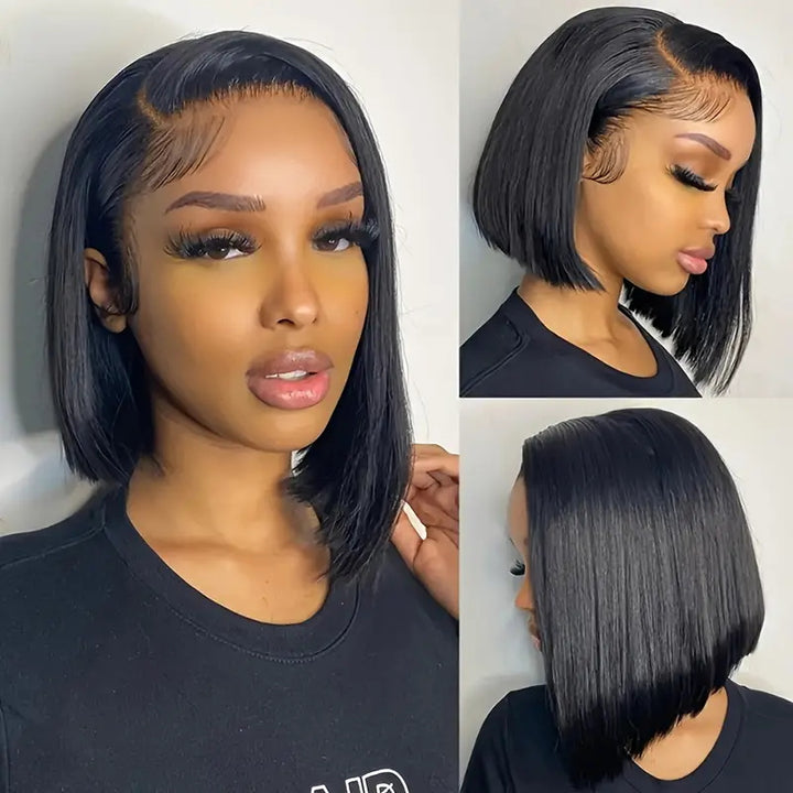 Short Bob Wig Allove Straight Bob Lace Front Wigs for Women Transparent Lace Frontal Wigs