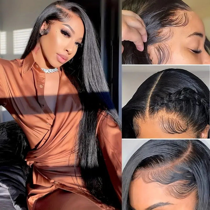 30'' Straight Hair 13x4 HD Lace Front Wig For Women Pre Plucked Hairline With Baby Hair