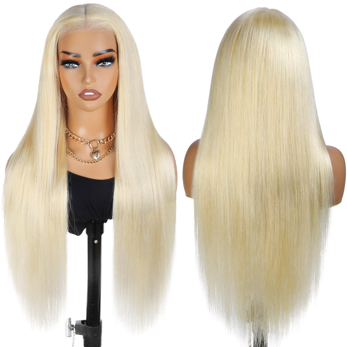 Glueless 30 Inch 613 Blonde 13x4 HD Lace Front Wigs Bone Straight Hair PPB Wigs