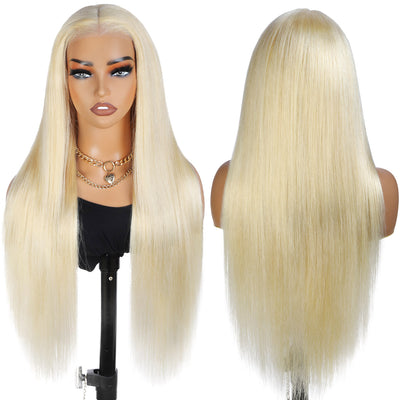 Glueless 30 Inch 613 Blonde 13x4 HD Lace Front Wigs Bone Straight Hair PPB Wigs