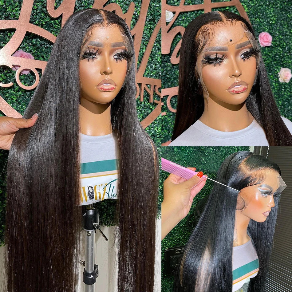 13*6 HD Lace Front Ready to Go Glueless Wigs Brazilian Straight Human Hair Wig For Black Women