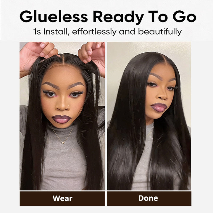 200% Density 5x5 Closure Wig Skin Melt HD Lace Straight Wig 100% Virgin Human Hair Wigs