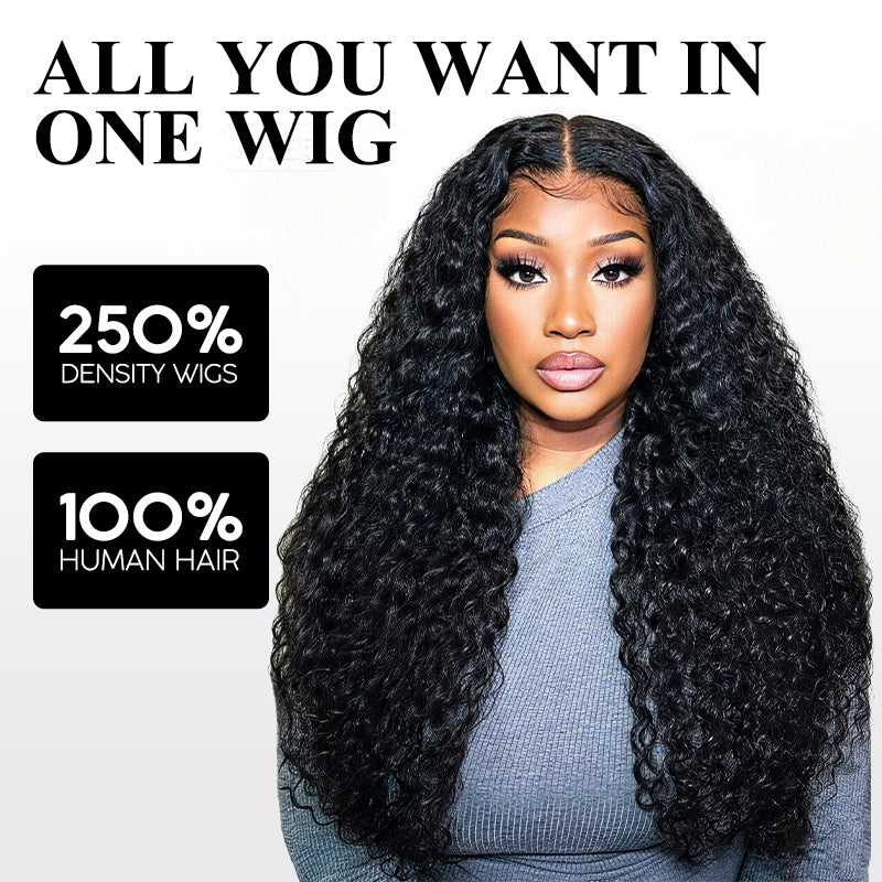 250 Density 30 38 Inch Long 5x5 13x4 Deep Wave Lace Front Wigs Human Hair Deep Part Curly Lace Wigs with Pre Plucked