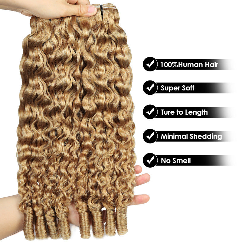 [Ship in 12Hours] Allove Burmese Curly Bundles #27 Color Tangle Free Virgin Hair Weave - AlloveHair