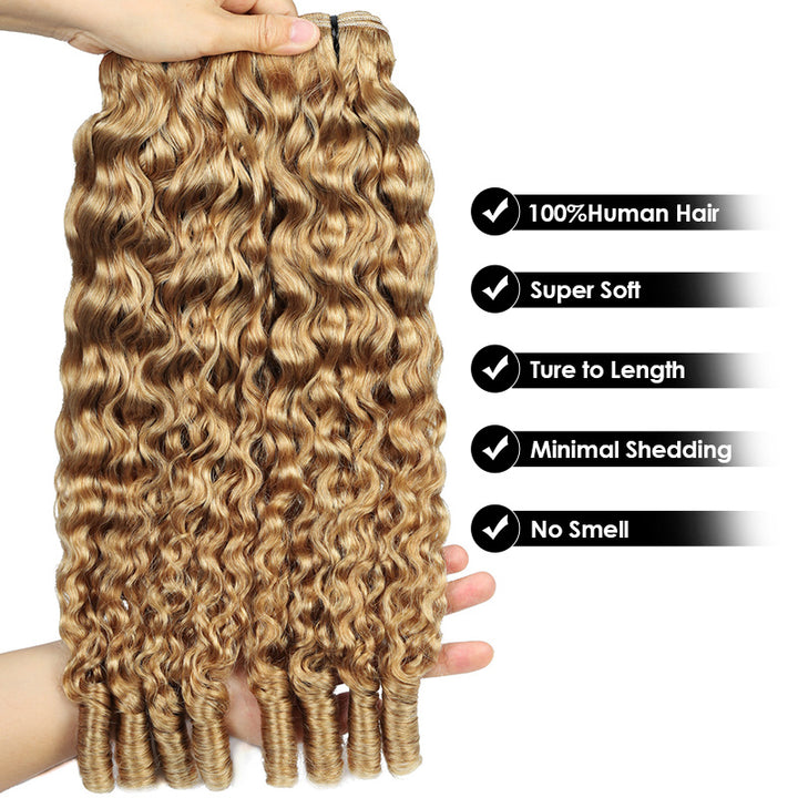 [Ship in 12Hours] Allove Burmese Curly Bundles #27 Color Tangle Free Virgin Hair Weave - AlloveHair