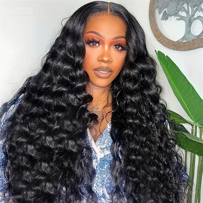 250% Density 30 Inch Loose Deep Wave 13x4 13x6 Lace Front Wig Natural Looking Versatile Style 100% Human Hair Wig - AlloveHair