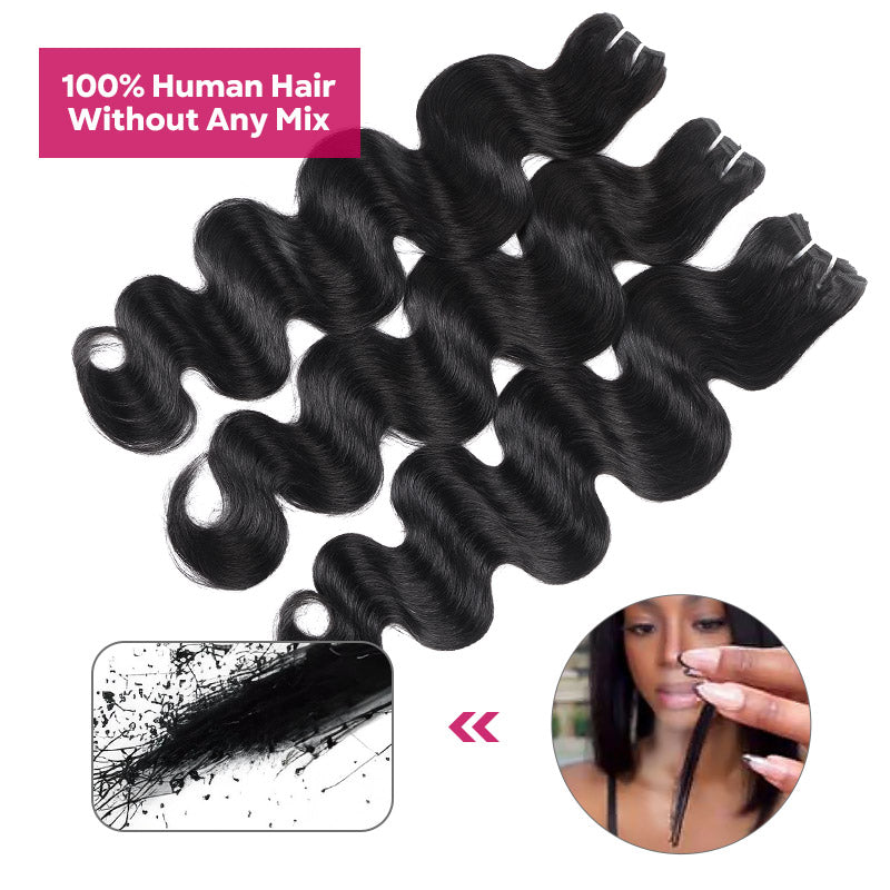 Allove 15A Premium Human Hair Bundles 3 Pcs/Pack Hair Brazilian Body Wave Virgin Human Hair