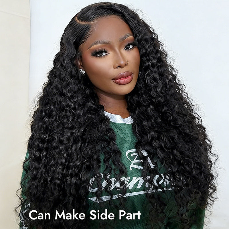 200% Density Deep Wave Wig Best 5x5 Lace Front Wigs Human Hair Glueless Wig No Glue Needed